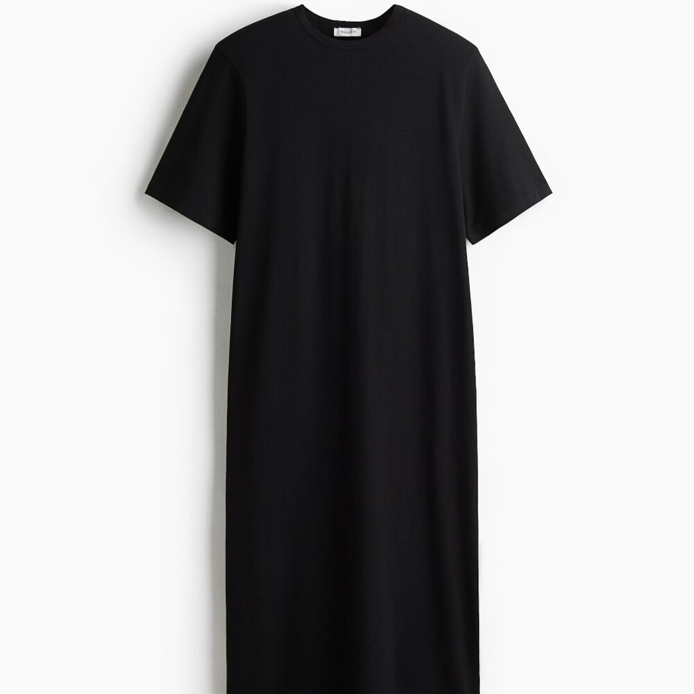 H&M EDITION Shoulder-pad T-shirt dress black